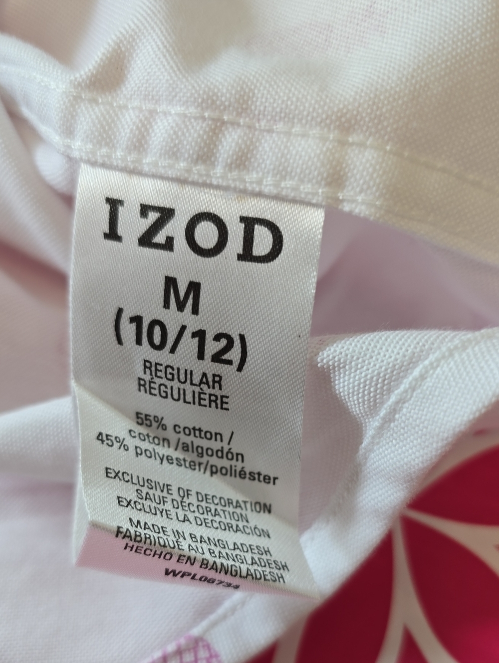 IZOD Boys' Long Sleeve Button-Down Dress Shirt Size M 10/12 (SMALL FLAW) - Picture 9 of 14